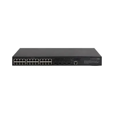 H3C S5024PV3-EI 24 PORT GIGABIT + 4X1GB SFP UPLINK YÖNETİLEBİLİR L2 RACKMOUNT SWITCH(9801A1QT)  