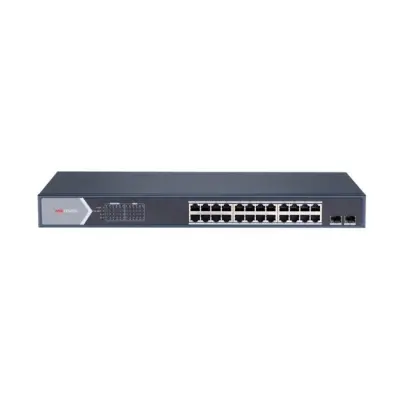 HIKVISION DS-3E1526P-SI 24 PORT GIGABIT + 2 PORT GIGABIT SFP UPLINK 370W 300 METRE POE L2 YÖNETİLEBİLİR RACKMOUNT SWITCH