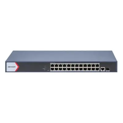 HIKVISION DS-3E1526P-EI/M 24 PORT GIGABIT + 1XRJ45/SFP UPLINK 225W 300 METRE POE MESAFE YÖNETİLEBİLİR RACKMOUNT SWITCH 