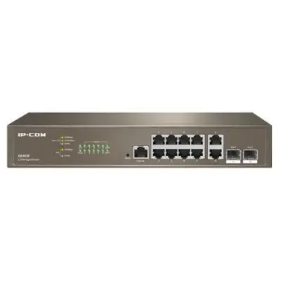 IP-COM G5312F 8 PORT GIGABIT + 2XGB RJ45/SFP UPLINK CONSOLE PORT L3 CLOUD YÖNETİLEBİLİR SWITCH 