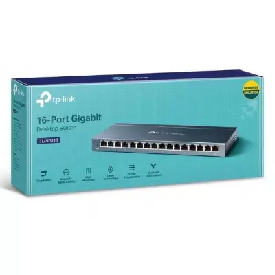 TP-LINK TL-SG116 16 PORT GIGABIT METAL KASA SWITCH 