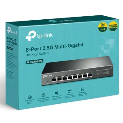 TP-LINK TL-SG108-M2 8 PORT 2.5G MULTI GIGABIT YÖNETİLEBİLİR METAL KASA SWITCH  