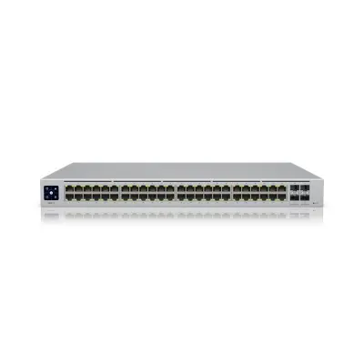 UBNT USW-48-POE 48 PORT GIGABIT + 4X1GB SFP UPLINK L2 195W POE YÖNETİLEBİLİR RACKMOUNT SWITCH 