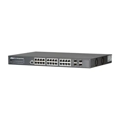 DAHUA PFS6428-24T 24 PORT GIGABIT + 4X10GB SFP L3 YÖNETİLEBİLİR RACKMOUNT SWITCH  