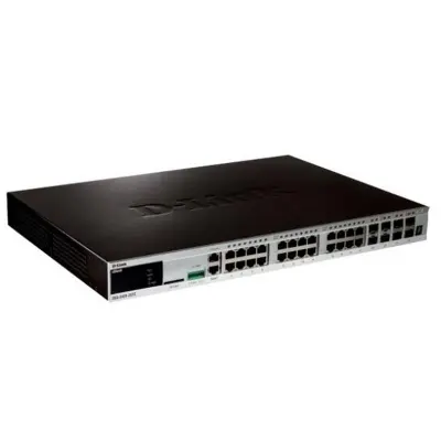 D-LINK DGS-3420-28TC 24 PORT GIGABIT + 4X10GB SFP COMBO STACKABLE L2+ RACKMOUNT SWITCH