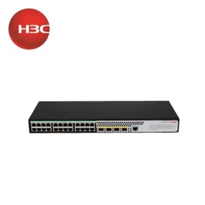 H3C 9801A4MR S1850V2-28X-HPWR 24 PORT GIGABIT+4X10GB SFP+ 1XCONSOLE PORT YÖNETİLEBİLİR 370W POE RACKMOUNT SWITCH  