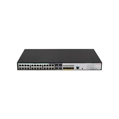 H3C 9801A41J S5120V3-28S-HPWR-LI 24 PORT GIGABIT+4X10GB SFP+ 1XCONSOLE PORT YÖNETİLEBİLİR 370W POE RACKMOUNT SWITCH 