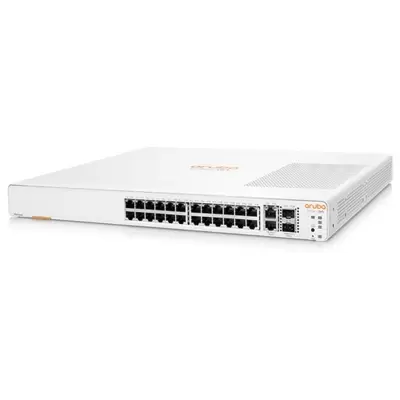 HPE JL807A ION 1960 24 PORT GIGABIT + 2X10GB SFP PORT RACMOUNT POE SWITCH 370W  