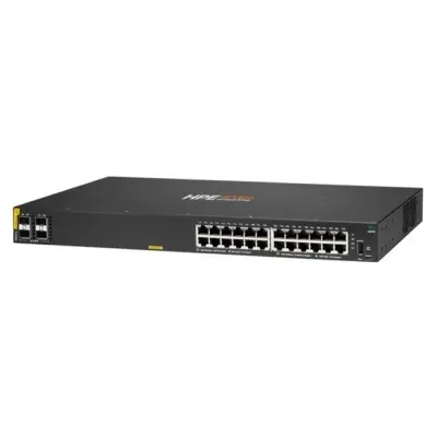 HPE R8N87A 6000 24 PORT GIGABIT+4X1GB SFP YÖNETİLEBİLİR 370W POE RACKMOUNT SWITCH 