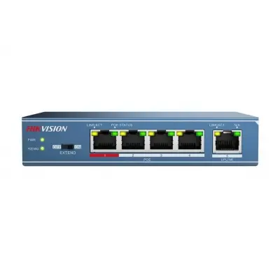 HIKVISION DS-3E0105P-E/M(B) 4 PORT 10/100 + 1X10/100 UPLINK 58W POE SWITCH 