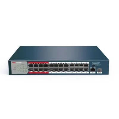 HIKVISION DS-3E0326P-E/M(B) 24 PORT 10/100+1XGB SFP/RJ45 300 METRE POE 250W SWITCH 