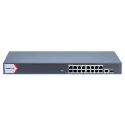 HIKVISION DS-3E1518P-EI/M 16 PORT GIGABIT+ 1XGB SFP/RJ45 UPLINK 230W 300 METRE POE MESAFE YÖNETİLEBİLİR RACKMOUNT SWITCH