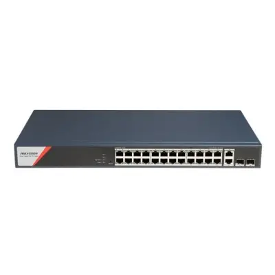 HIKVISION DS-3E1528HP-SI-24P2T2F 24 PORT GIGABIT + 2XGB RJ45/SFP UPLINK 370W 300 METRE POE SMART YÖNETİLEBİLİR RACKMOUNT