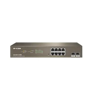 IP-COM G3310P-8-150W 8 PORT GIGABIT + 2X1GB SFP UPLINK CLOUD YÖNETİLEBİLİR RACKMOUNT 130W POE SWITCH 