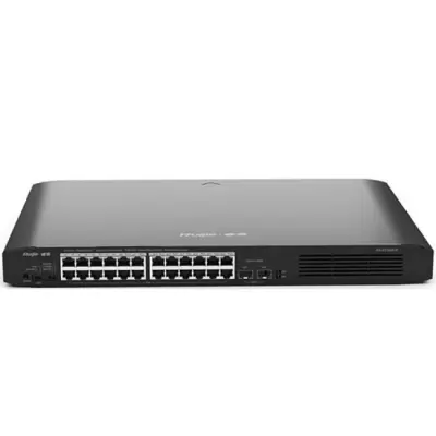 RUIJIE REYEE RG-ES126G-LP-L 24 PORT GIGABIT+2XGB SFP UPLINK RACMOUNT 180W POE SWITCH  