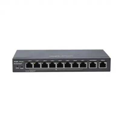 RUIJIE REYEE RG-EG210G-P 8 PORT GIGABIT +2X GIGABIT UPLINK CLOUD YÖNETİLEBİLİR 70W POE ROUTER 