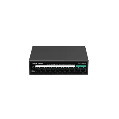 RUIJIE REYEE RG-ES110FG-P 8 PORT 10/100 + 2XGB RJ45 UPLINK METAL KASA 120W POE SWITCH 