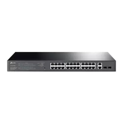 TP-LINK TL-SG1428PE 24 PORT GIGABIT + 2XGIGABIT RJ45/SFP UPLINK YÖNETİLEBİLİR 250W POE RACKMOUNT SWITCH  