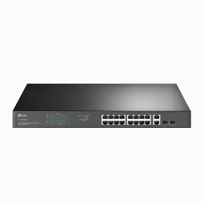 TP-LINK TL-SG1218MP 16 PORT GIGABIT+ 2X1GB RJ45/2XSFP COMBO 250 METRE POE MESAFE 250W RACKMOUNT SWITCH  