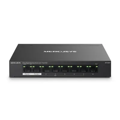 TP-LINK MERCUSYS MS108GP 7 PORT POE+ 8 PORT 10/100/1000 YÖNETİLEMEZ MASAÜSTÜ SWITCH  