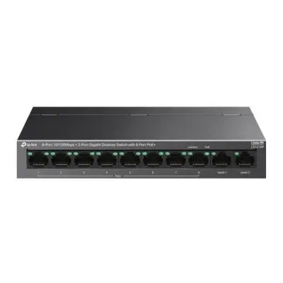 TP-LINK LS1210P 8 PORT 10/100MBPS+2-PORT GIGABIT 8-PORT POE+ 96W MASAÜSTÜ SWITCH 