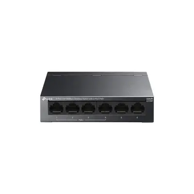 TP-LINK LS106P 6 PORT 10/100MBPS 4-PORT POE+ 65W MASAÜSTÜ SWITCH 