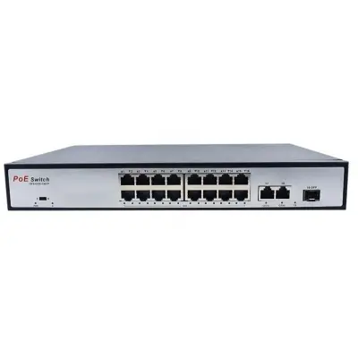 URANIUM POE-1621SFP 16X10/100+2X GIGABIT UPLINK +1X SFP 246W 250 METRE POE RACK TIPI SWITCH 