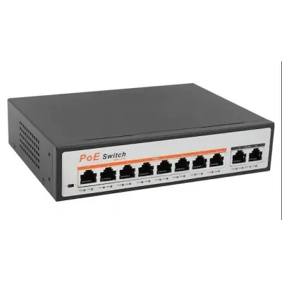 URANIUM POE-8002 8X10/100+2X10/100 UPLINK 104W 250 METRE POE SWITCH 