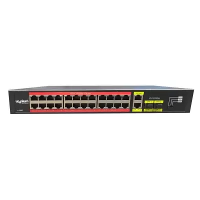 URANIUM POE-G2422SFP-300W 24 PORT GIGABIT+2XGB RJ45/2XSFP UPLINK RACKMOUNT POE SWITCH  