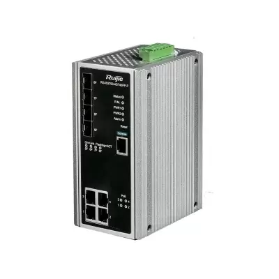 RUIJIE RG-IS2700-4GT4SFP-P 4 PORT POE + 4X1GB SFP PORT ENDÜSTRİYEL 120W POE YÖNETİLEBİLİR SWITCH(ADAPTÖRSÜZ) 