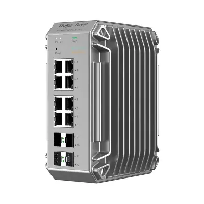 RUIJIE RG-NIS3100-8GT4SFP-HP 8 PORT GIGABIT +4X1GB SFP ENDUSTRIYEL 240W POE SWITCH 