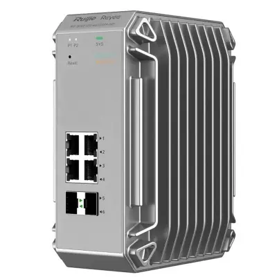 RUIJIE RG-NIS3100-4GT2SFP-HP 4 PORT GIGABIT +2X1GB SFP ENDUSTRIYEL 120W POE SWITCH 