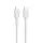 AUKEY CB-CD45-WH PD NAYLON ÖRGÜLÜ TYPE-C TYPE-C ŞARJ KABLOSU 0.9MT