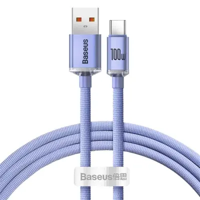 BASEUS CRYSTAL SHINE MOR 100W 120 CM USB TO TYPE-C ŞARJ KABLOSU CAJY000405  
