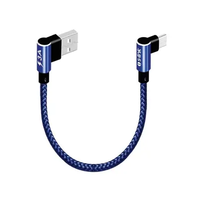 S-LINK SWAPP SW-C757 3A - 15 CM TYPE-C LACIVERT KILIFLI METAL -L- KABLO  