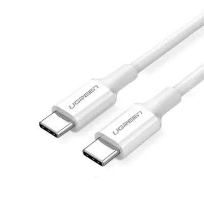 UGREEN USB-C 100W 5A QC PD HIZLI ŞARJ KALOSU 1 MT BEYAZ 60551 