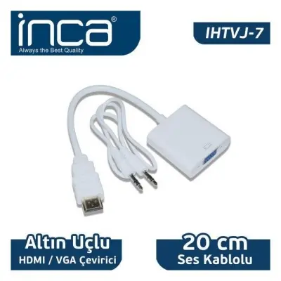 INCA IHTV-7TB 20CM HDMI TO VGA JAKLI SES KABLOSU  