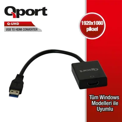QPORT Q-UHD USB 3.0 TO HDMI ÇEVİRİCİ 