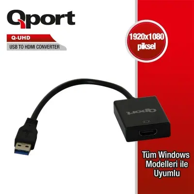 QPORT Q-UHD USB 3.0 TO HDMI ÇEVİRİCİ  