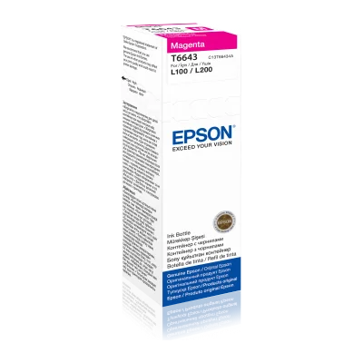 EPSON C13T66434A T6643 MAGENTA MÜREKKEP (L110-L200-L550-L355)